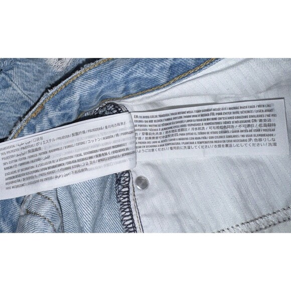 Abercrombie & Fitch Curve Love High Rise Loose Cutoff Denim Shorts Size 32 - Picture 12 of 13